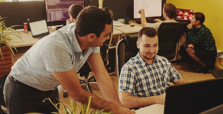 The team at work