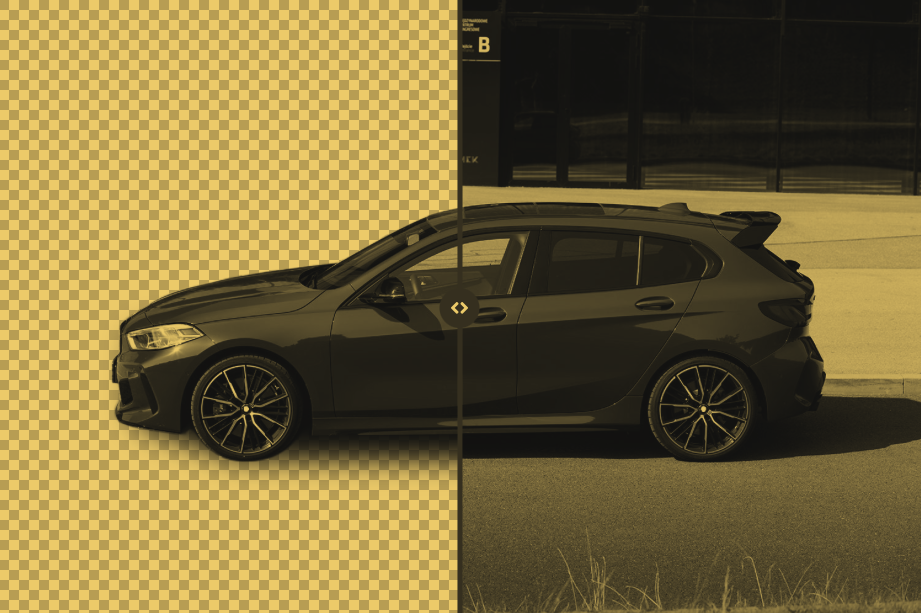 Car background removal case frame