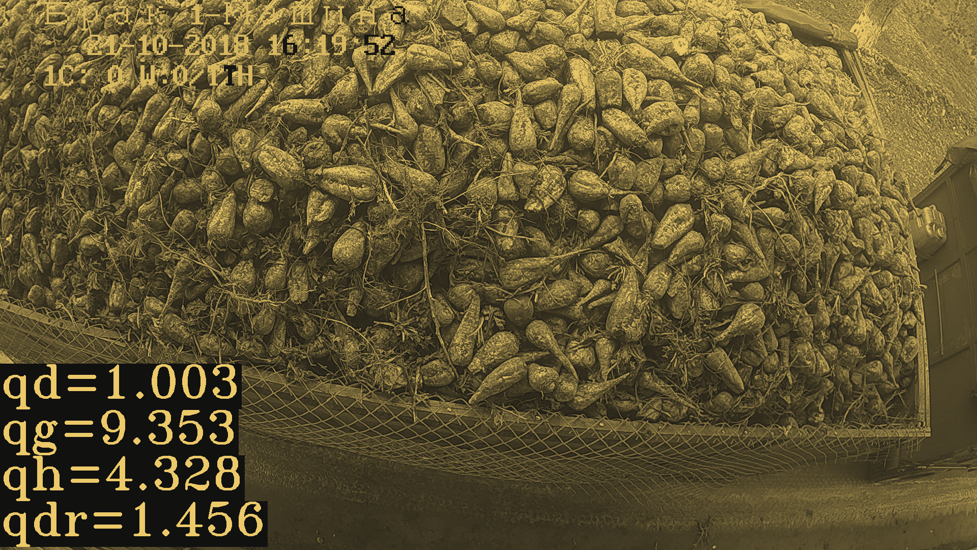 Crop quality scoring case frame